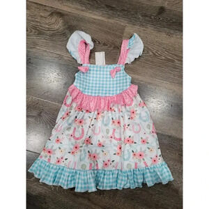 Pete & Lucy Western Horseshoe Toddler‎ Girl Dress size 2t #r